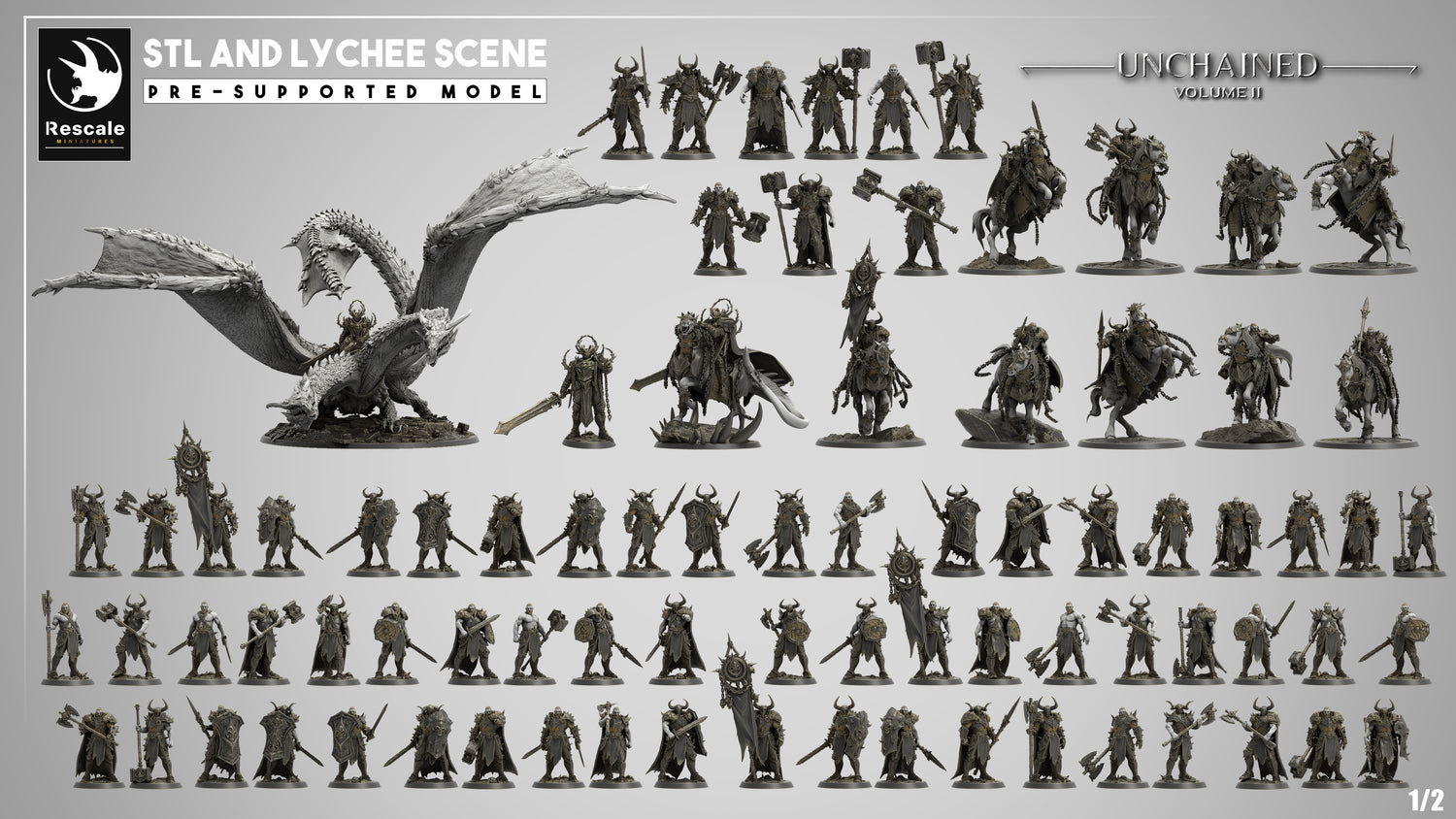 Dieses Bild ist das Kategoriebild für das Release 24_05: Unchained Volume II — Dunkle Ritter & Bestien