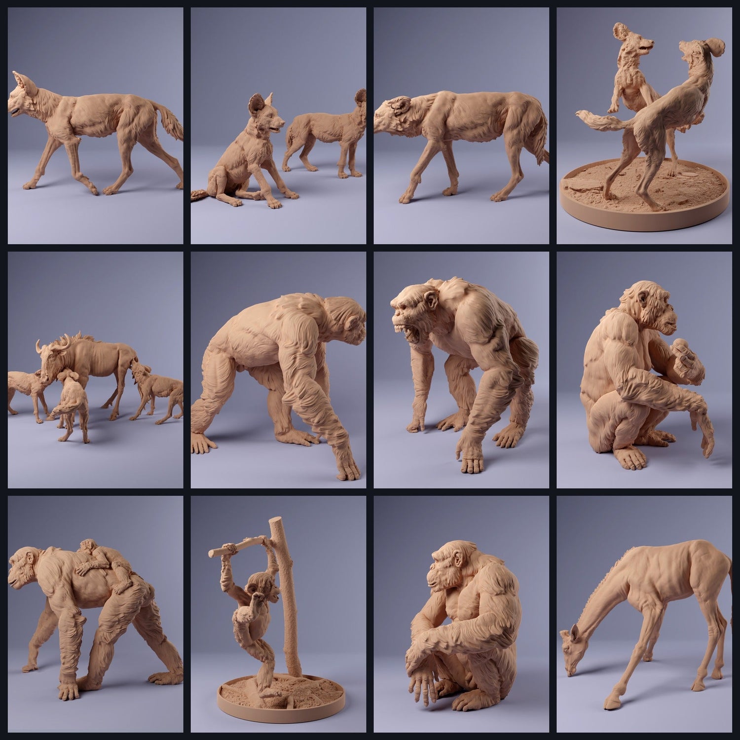 Esta imagen es la imagen de categoría para el lanzamiento 24_02: Afrikanische Tierminiaturen & Tierfiguren für Diorama und Modellbau