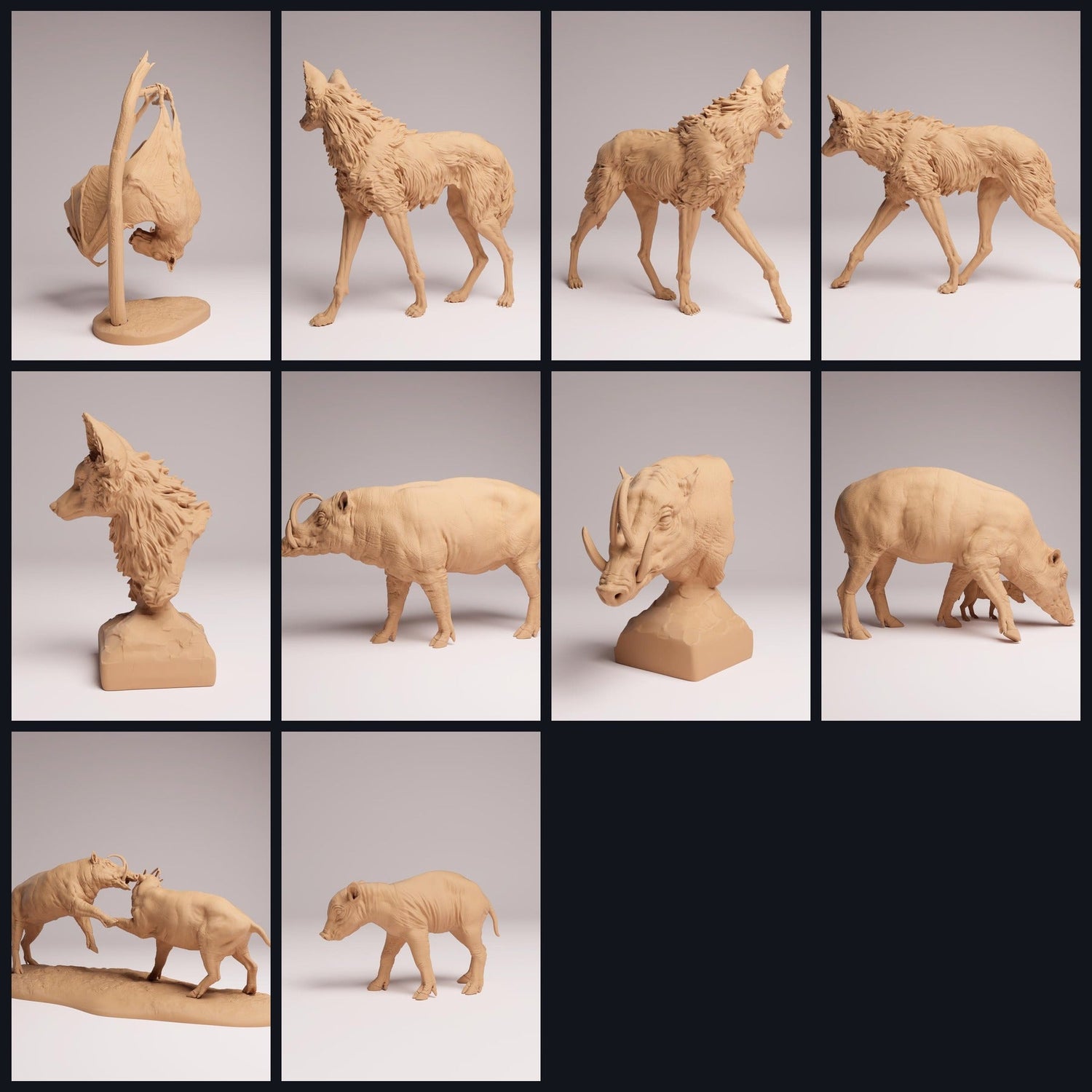 Esta imagen es la imagen de categoría para el lanzamiento 25_12: Skurrile Wildtiere - figuras de animales para diorama y modelismo