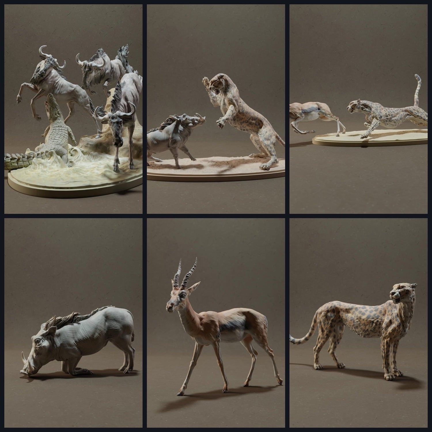 Esta imagen es la imagen de categoría para el lanzamiento 23_03: Savannen-miniaturas de animales y figuras de animales para dioramas y modelismo.