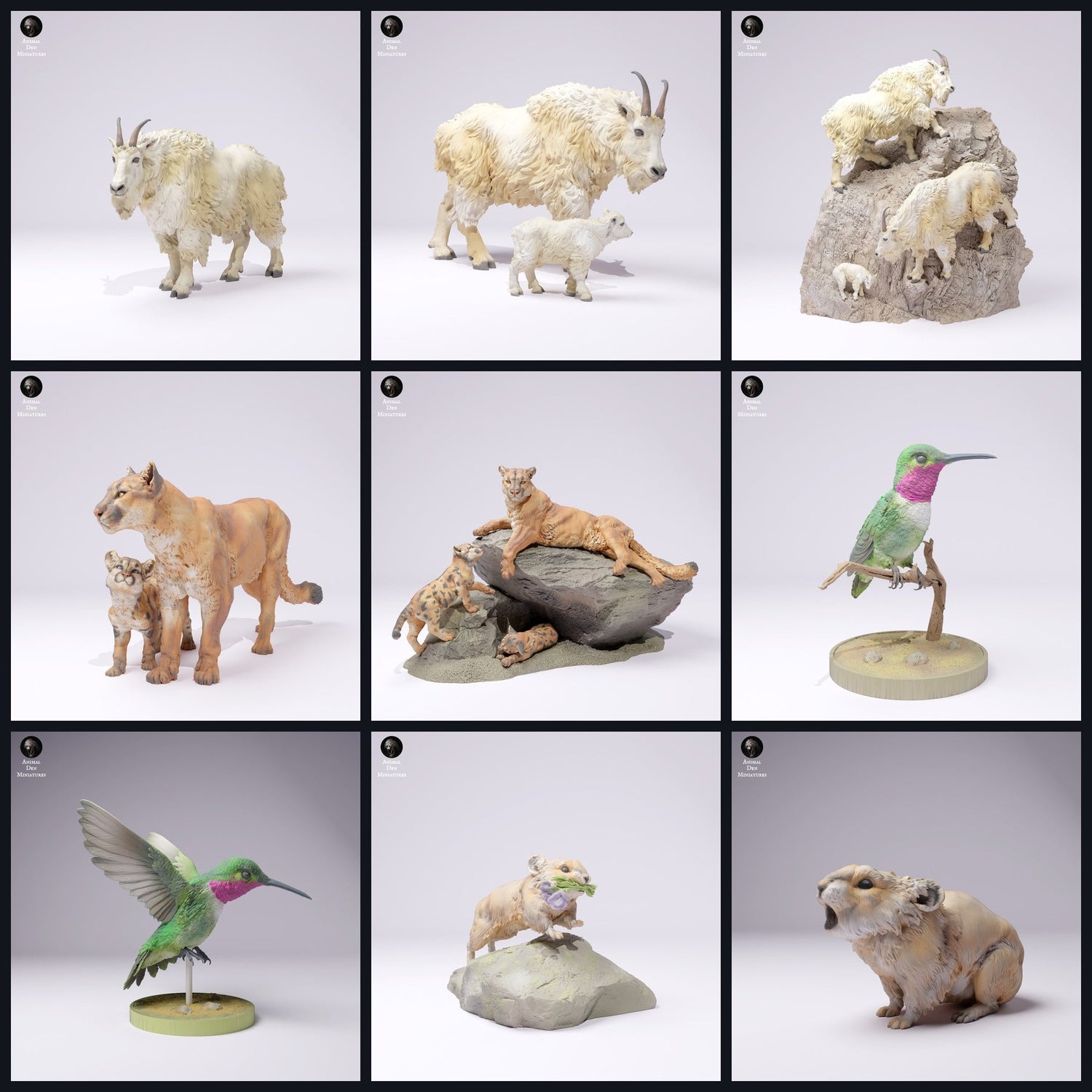 Esta imagen es la imagen de categoría para el lanzamiento 25_01: Gebirgs-miniaturas de animales y figuras de animales para diorama