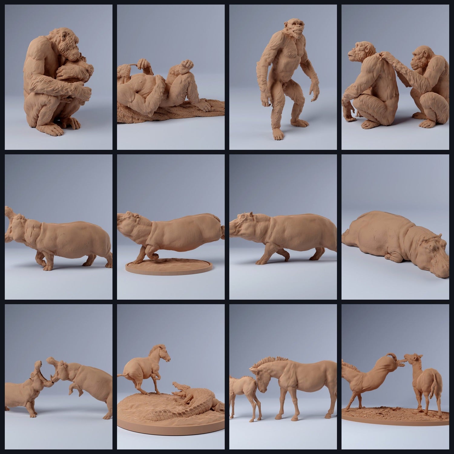 Esta imagen es la imagen de categoría para el lanzamiento 24_03: Savannen-miniaturas de animales para diorama y modelismo