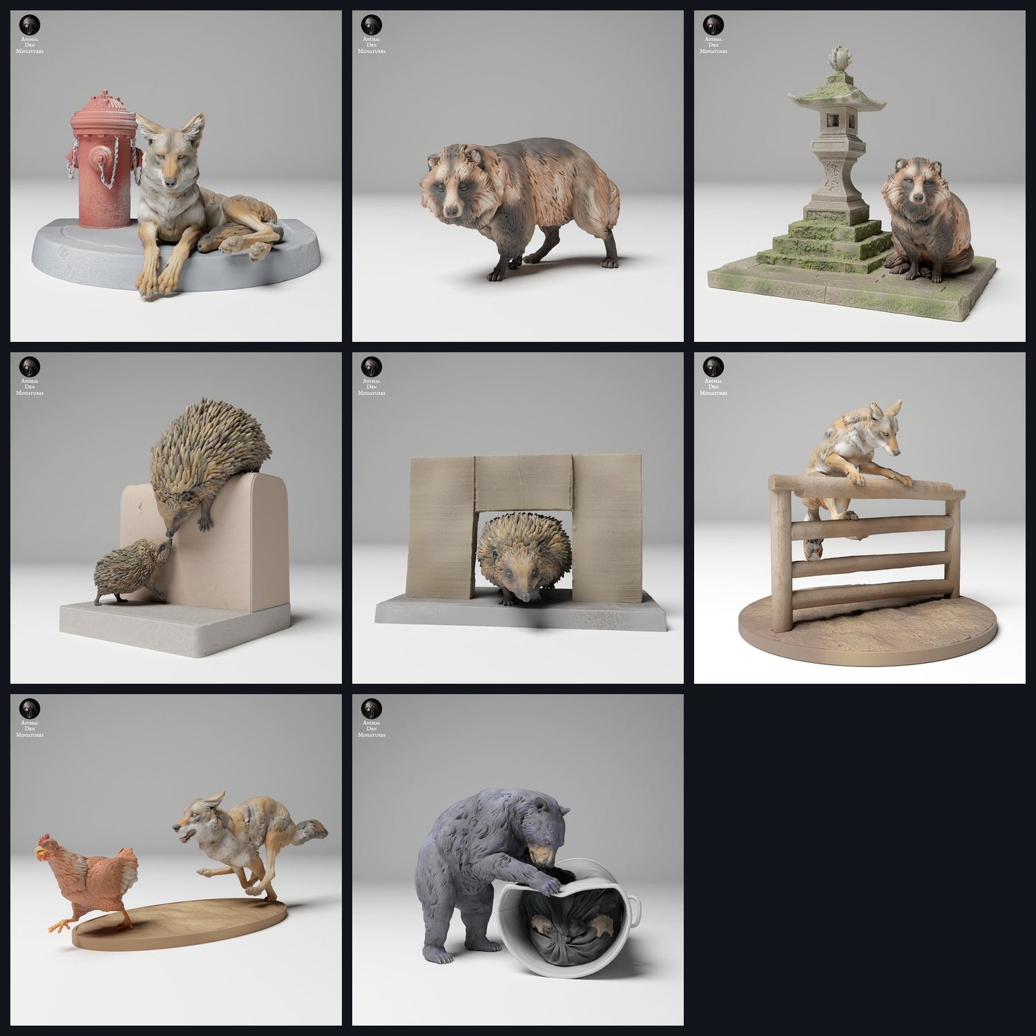 Esta imagen es la imagen de categoría para el lanzamiento 24_11: Städtische Tierfiguren und Tierminiaturen für Diorama und Modellbau