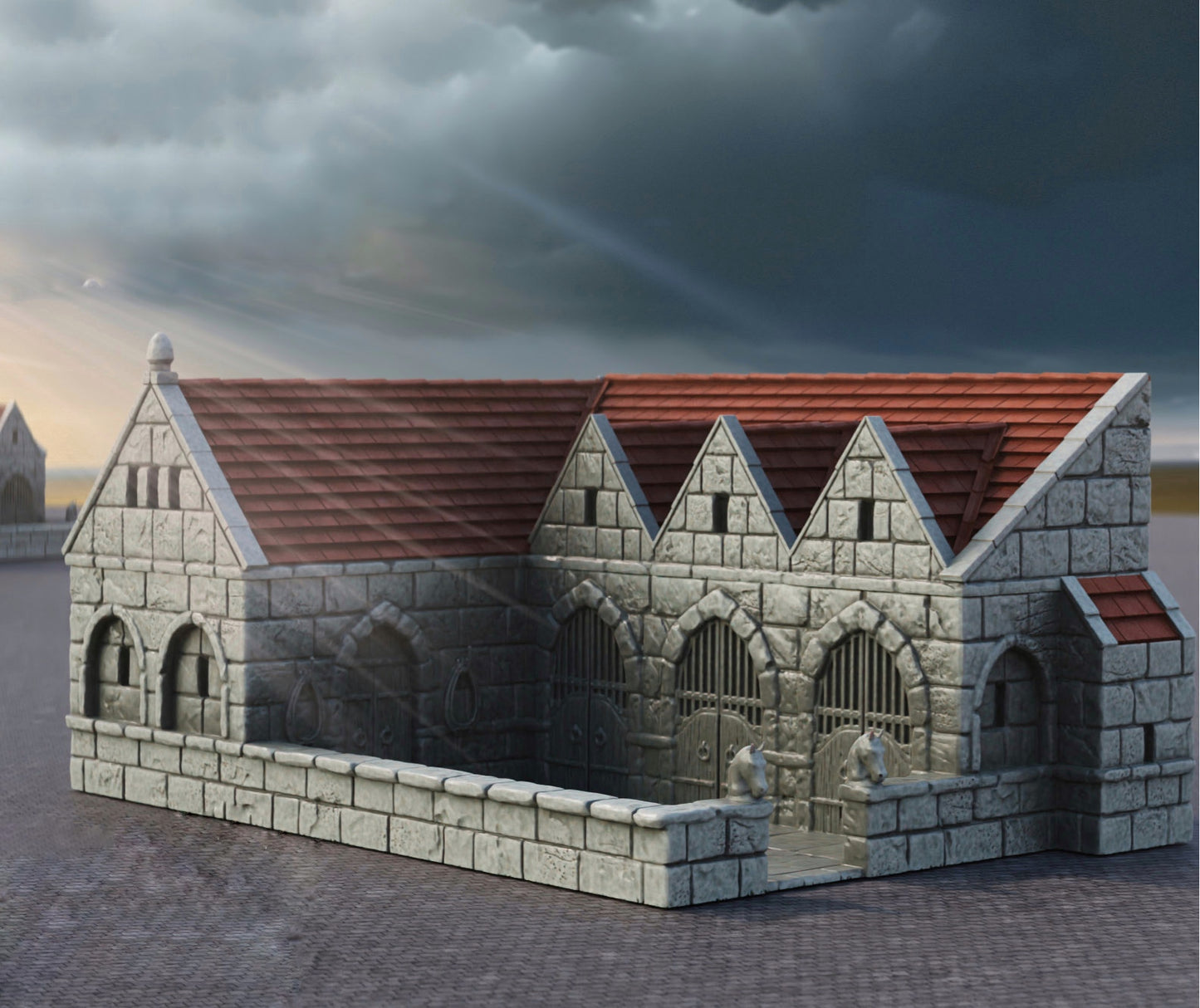 Produktfoto Tabletop 28mm The Printing Goes Ever On (TPGEO) 0: Stallungen Ivory City - Gebäude Königreich Gonthan - Stables Tabletop Terrain