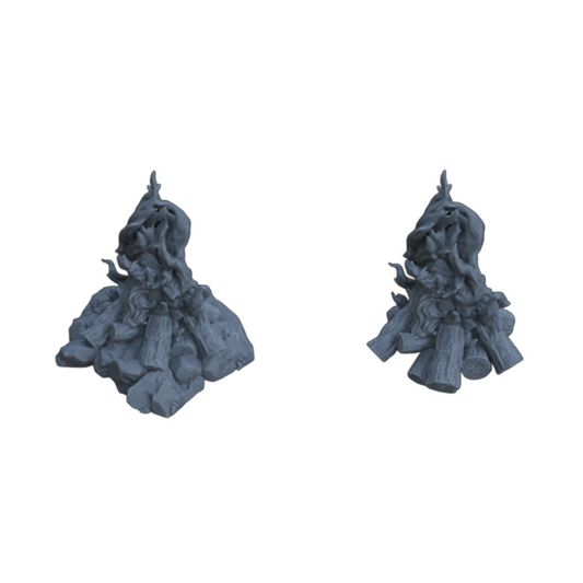 Foto del producto de diorama y decoración de modelismo, accesorios: 0: Camping al aire libre: 2 fogatas ardientes