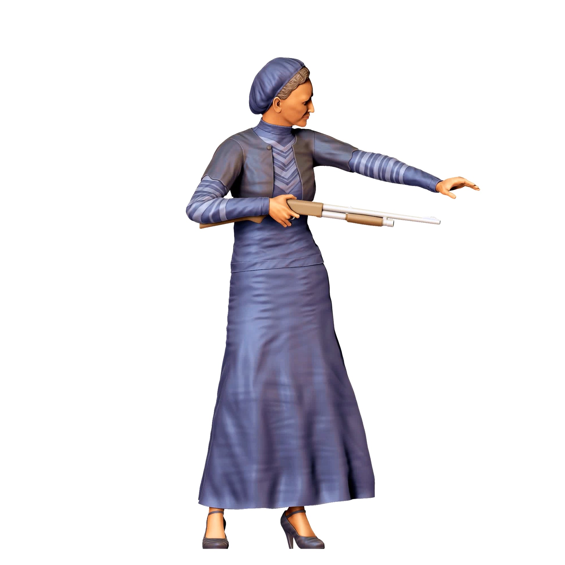 Foto del producto 0: Pareja criminal 1: Mujer con arma antigua