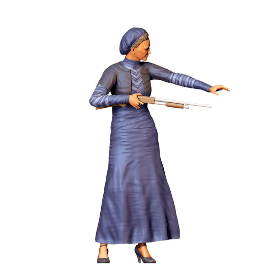 Foto del producto 0: Pareja criminal 1: Mujer con arma antigua