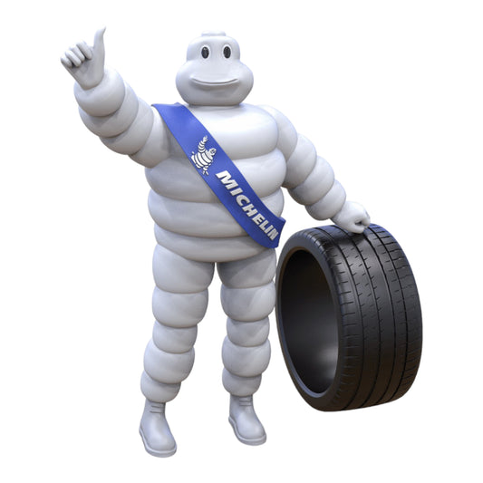 Foto del producto diorama y modelo de figura en miniatura: Hombre Michelin con neumáticos