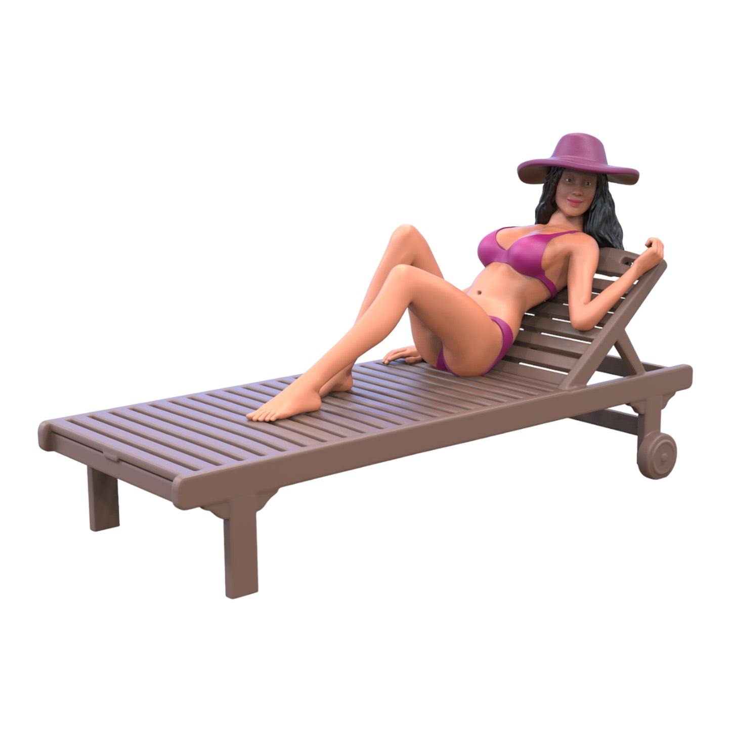 Foto del producto Diorama y modelismo figura en miniatura: Mujer en tumbona