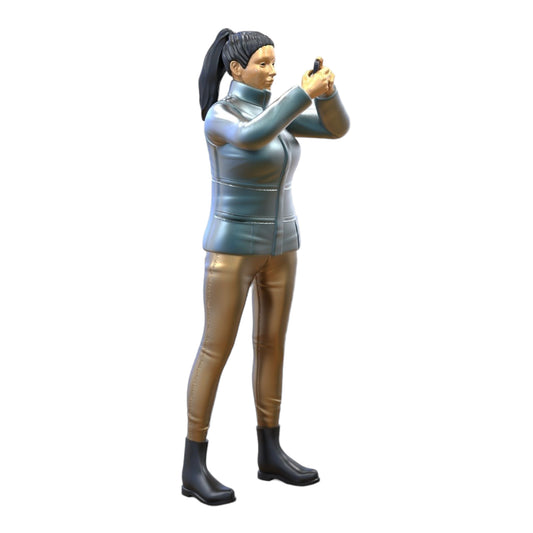 Foto del producto Diorama y modelismo Miniatura Figura: Mujer con teléfono móvil