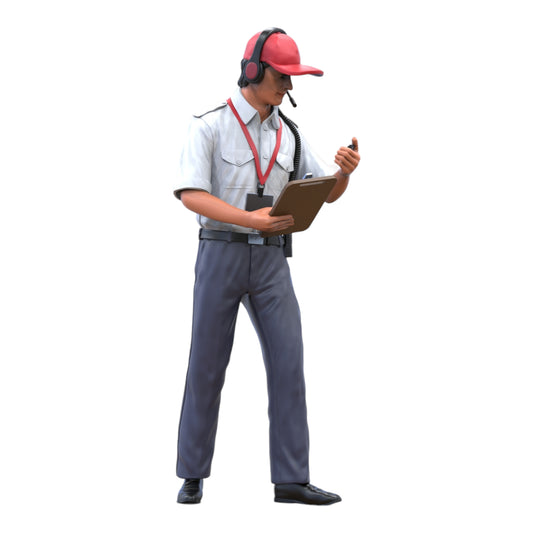 Foto del producto Diorama y modelo de figura en miniatura: Dirección de carrera con cronómetro