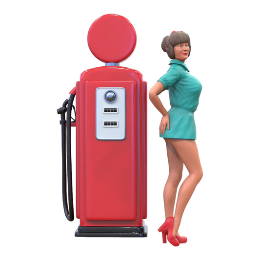 Foto del producto diorama y modelo de figura en miniatura: Mujer en la gasolinera