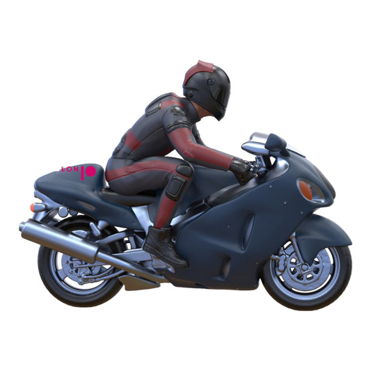 Foto del producto Diorama y modelo de miniatura: Hombre en motocicleta