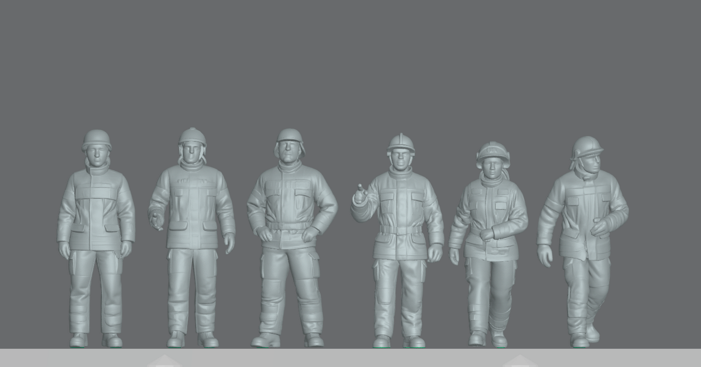 Produktfoto Figur H0, 1:72 - 0: Feuerwehr Rettungsdienst Figuren Set (6 Figuren)