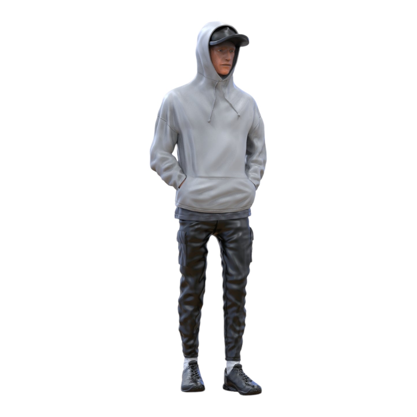 Foto del producto diorama y modelo de miniatura: Hombre con sudadera con capucha