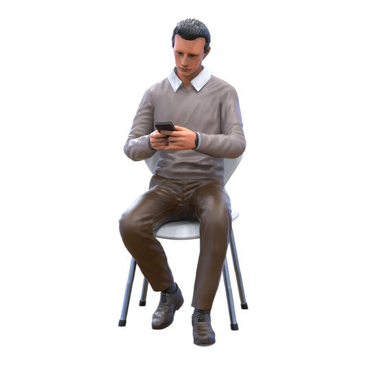 Foto del producto Diorama y modelismo miniatura figura: Hombre en silla