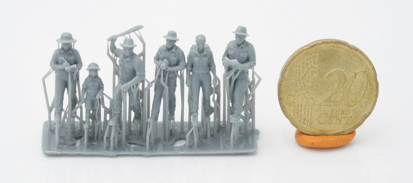 Produktfoto Figur H0, 1:72 - 0: Forscher Dschungel Expedition Figuren Set (6 Figuren)