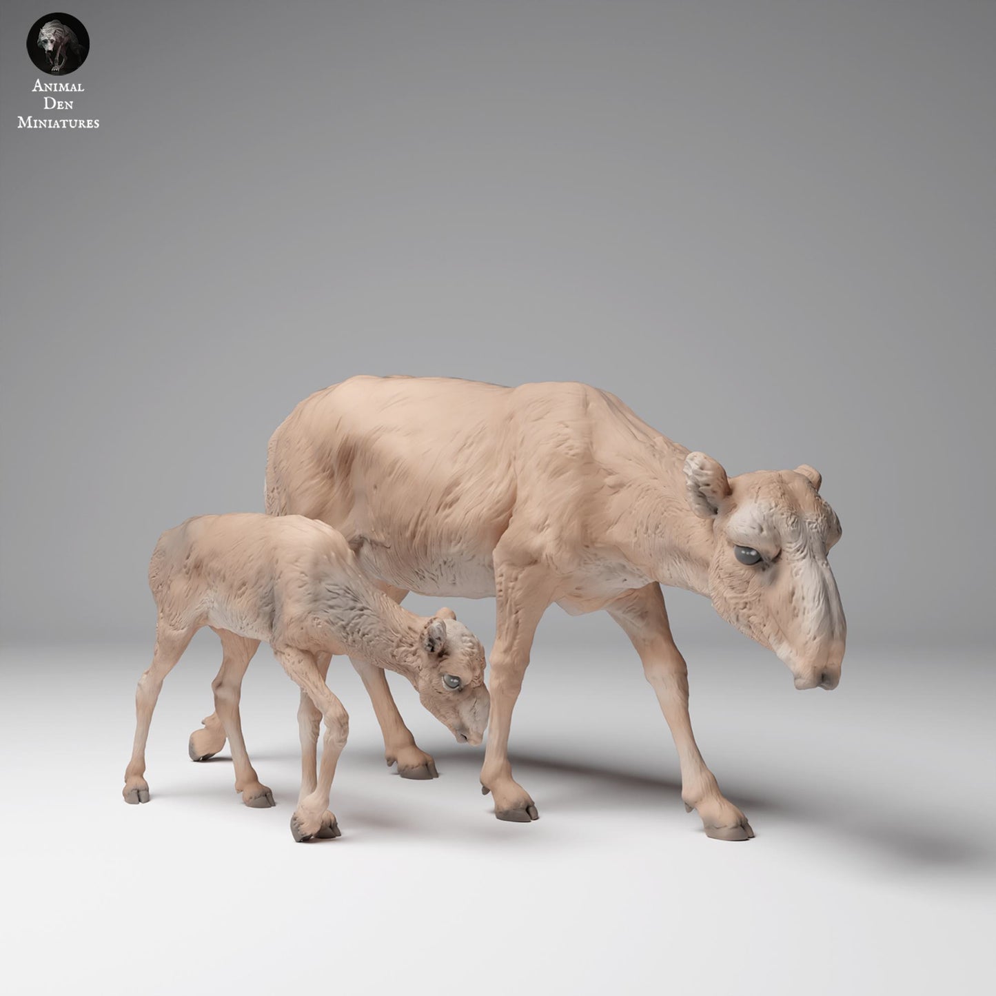 Produktfoto Tier Figur Diorama, Modellbau: 0: Wildtier Figur: Mongolische Saiga – Weibchen und Kalb (Ref 24_12_09)