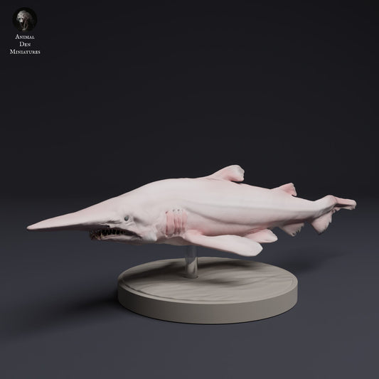 Foto del producto Figura de animal Diorama, Modelismo: 0: Figura de criatura marina: Tiburón duende – Goblin Shark (Ref 25_04_01)