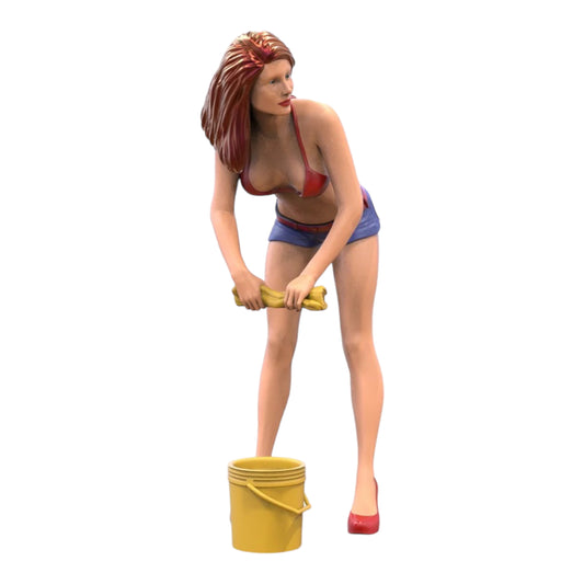 Foto del producto Diorama y modelo de figura en miniatura: Chica del lavado de autos 1