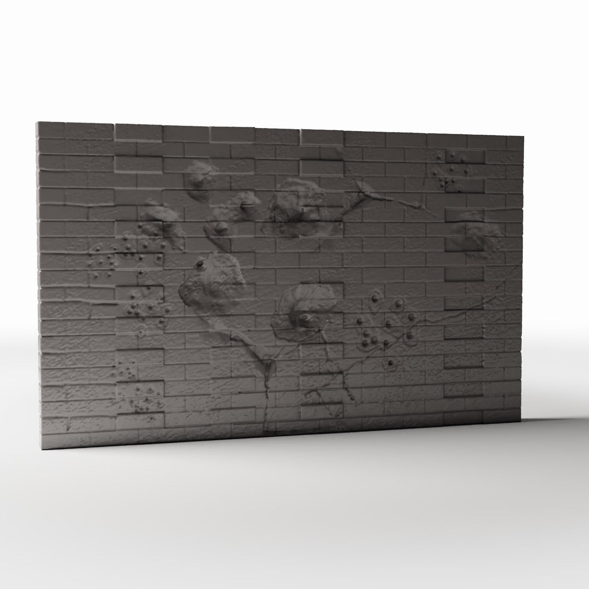 Diorama Modellbau Produktfoto 3: Diorama Militär: Beschädigte Ziegelwand mit Einschusslöchern (Ref. 1634D)