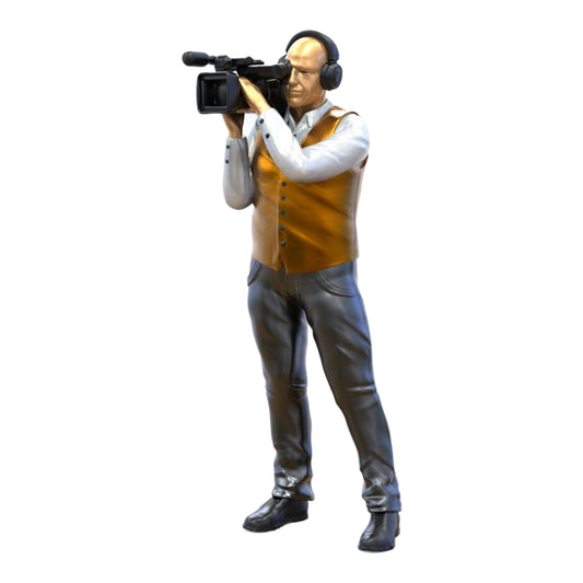 Foto del producto Diorama y modelismo figura en miniatura: Equipo de reporteros - Camarógrafo con cámara de mano