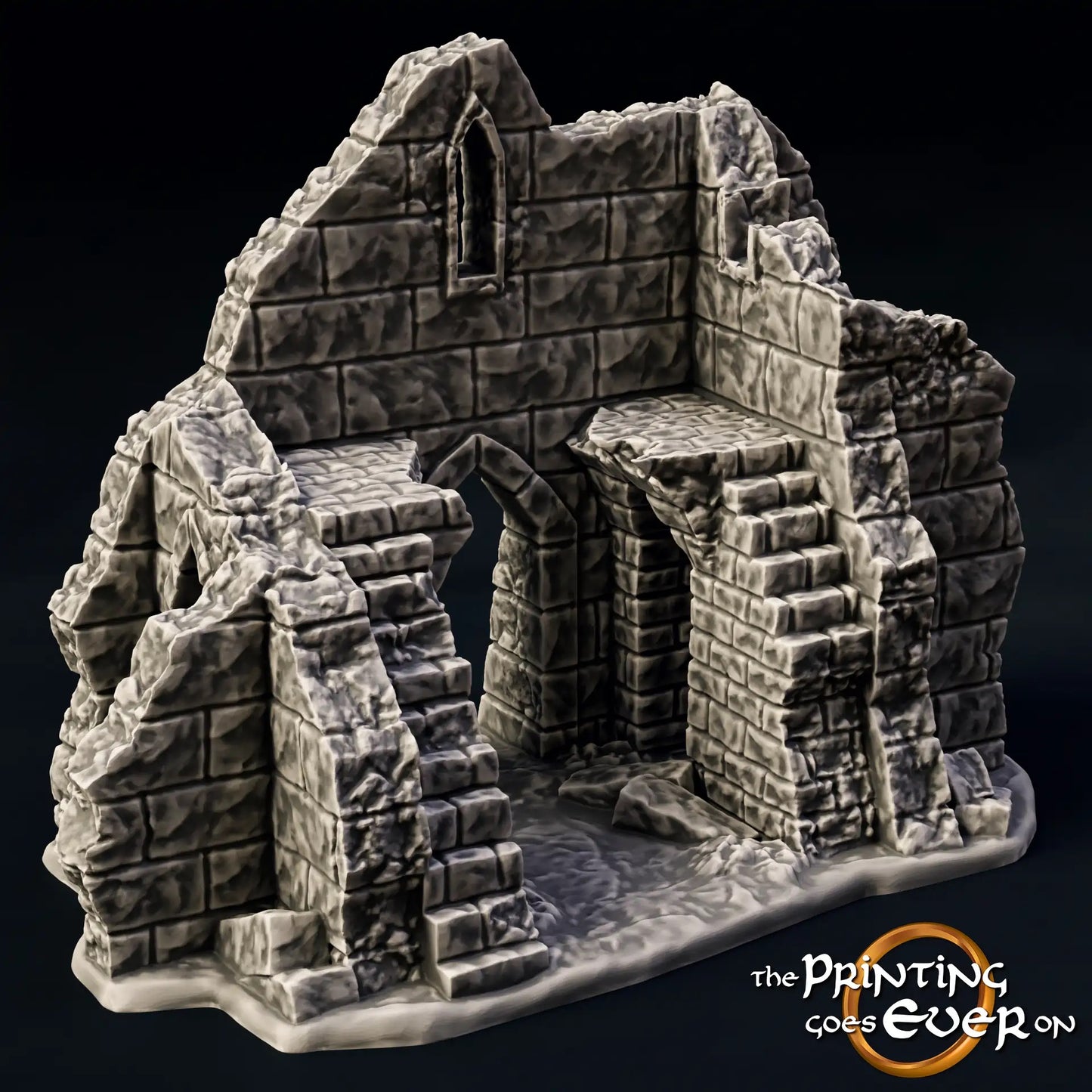 Foto del producto Tabletop 28mm The Printing Goes Ever On (TPGEO) 0: Ruina E - Escombros de una ciudad medieval - Casa destruida
