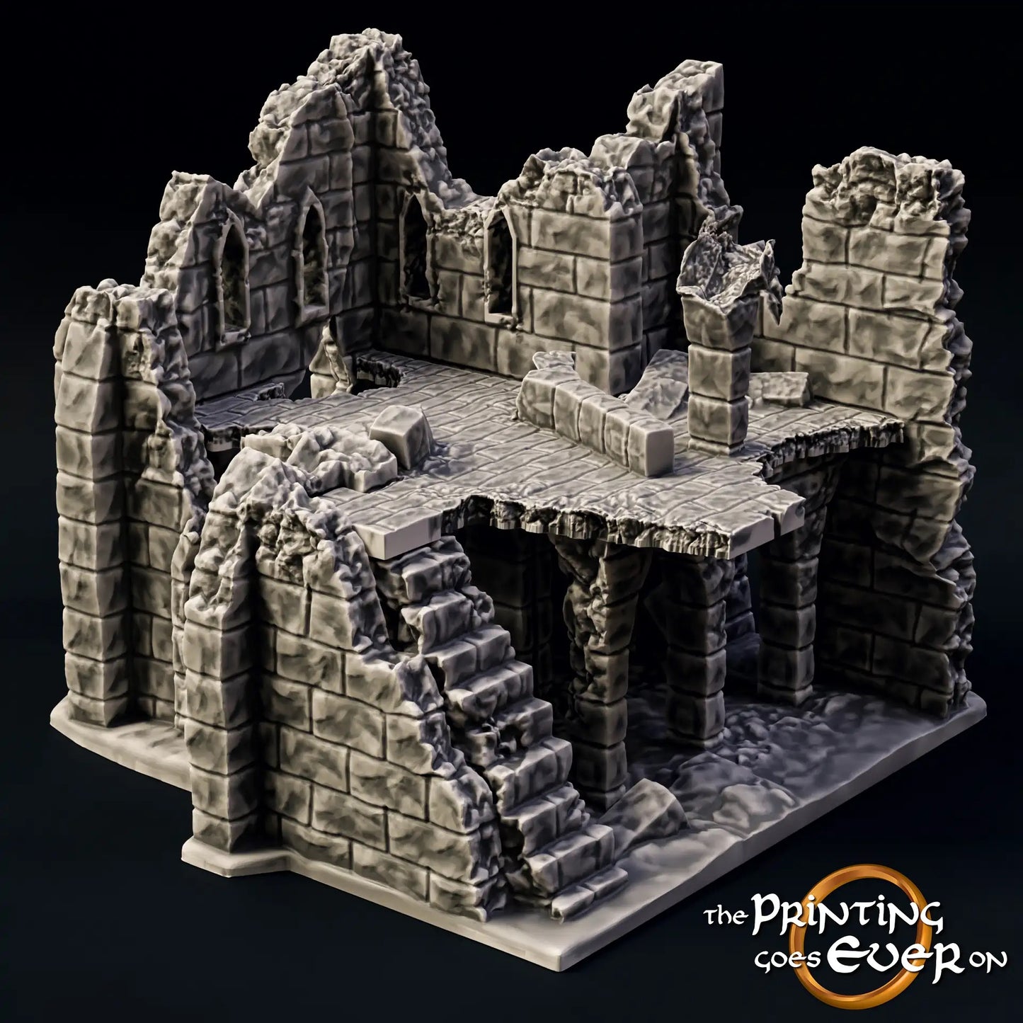 Foto del producto Tabletop 28mm The Printing Goes Ever On (TPGEO) 0: Ruina E - Escombros de una ciudad medieval - Casa destruida