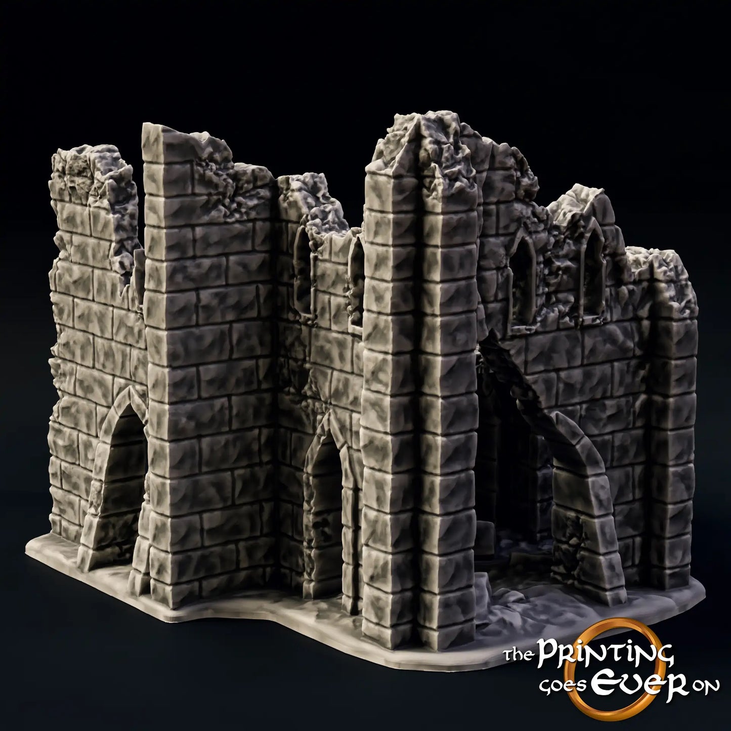 Foto del producto Tabletop 28mm The Printing Goes Ever On (TPGEO) 0: Ruina E - Escombros de una ciudad medieval - Casa destruida