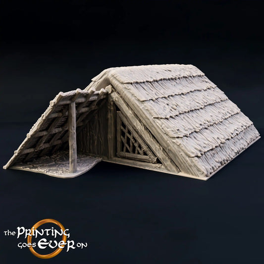 Foto del producto Tabletop 28mm The Printing Goes Ever On (TPGEO) 0: Cabaña de los nativos A - Vivienda primitiva con techo de paja - Casa indígena