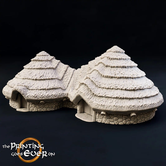 Foto del producto Tabletop 28mm The Printing Goes Ever On (TPGEO) 0: Cabaña de nativos C - Vivienda primitiva con techo de paja - Casa indígena