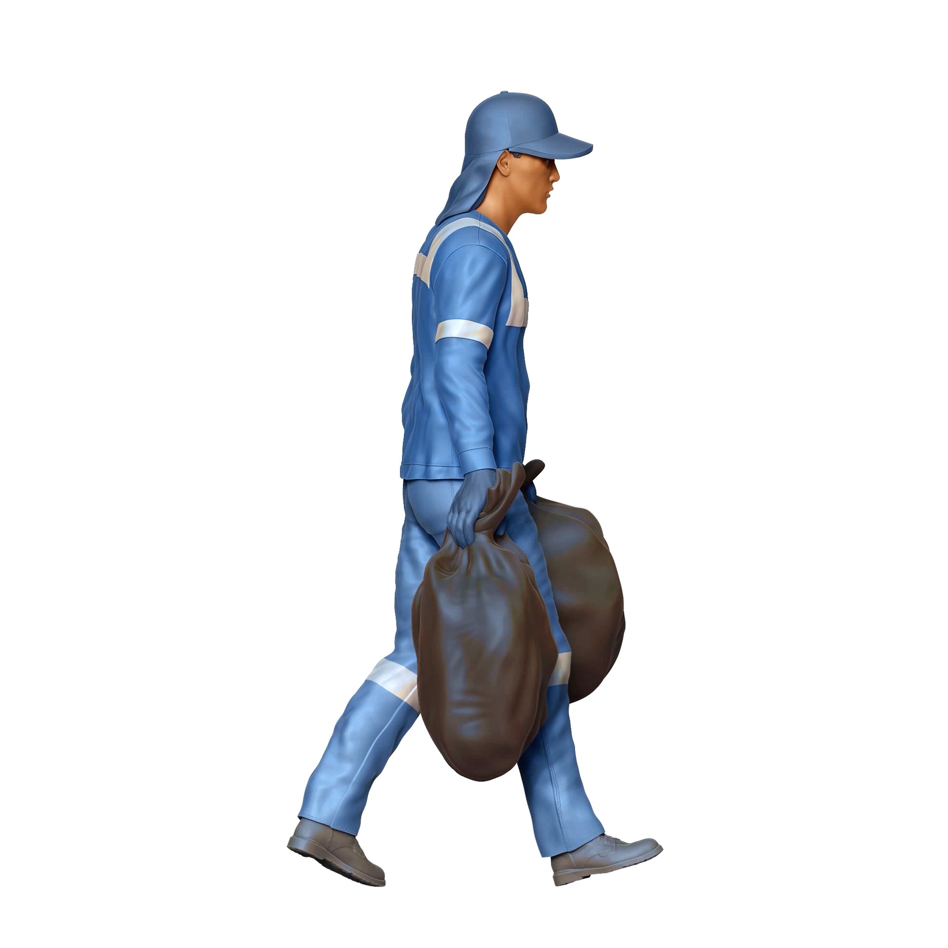 Foto del producto Diorama y modelismo figura en miniatura: equipo de recolección de basura - basurero con bolsa de basura 2