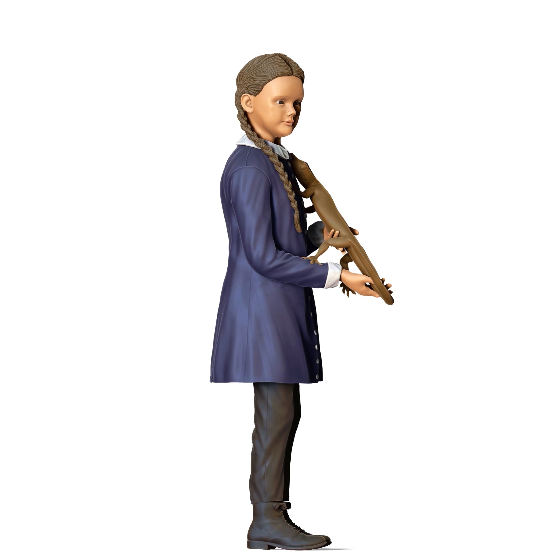 Foto del producto Diorama y modelismo miniatura figura: Familia de horror - Niña con lagarto como mascota