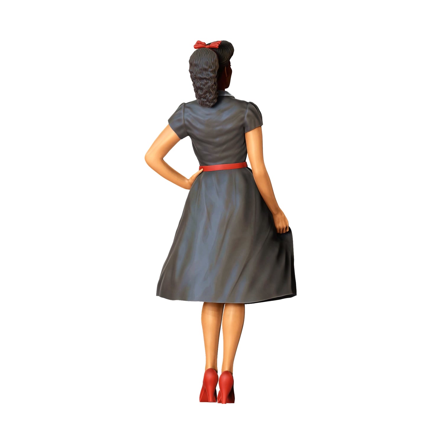 Produktfoto Diorama und Modellbau Miniatur Figur: Frau in Kleid - Rockabilly Style Rock n Roll