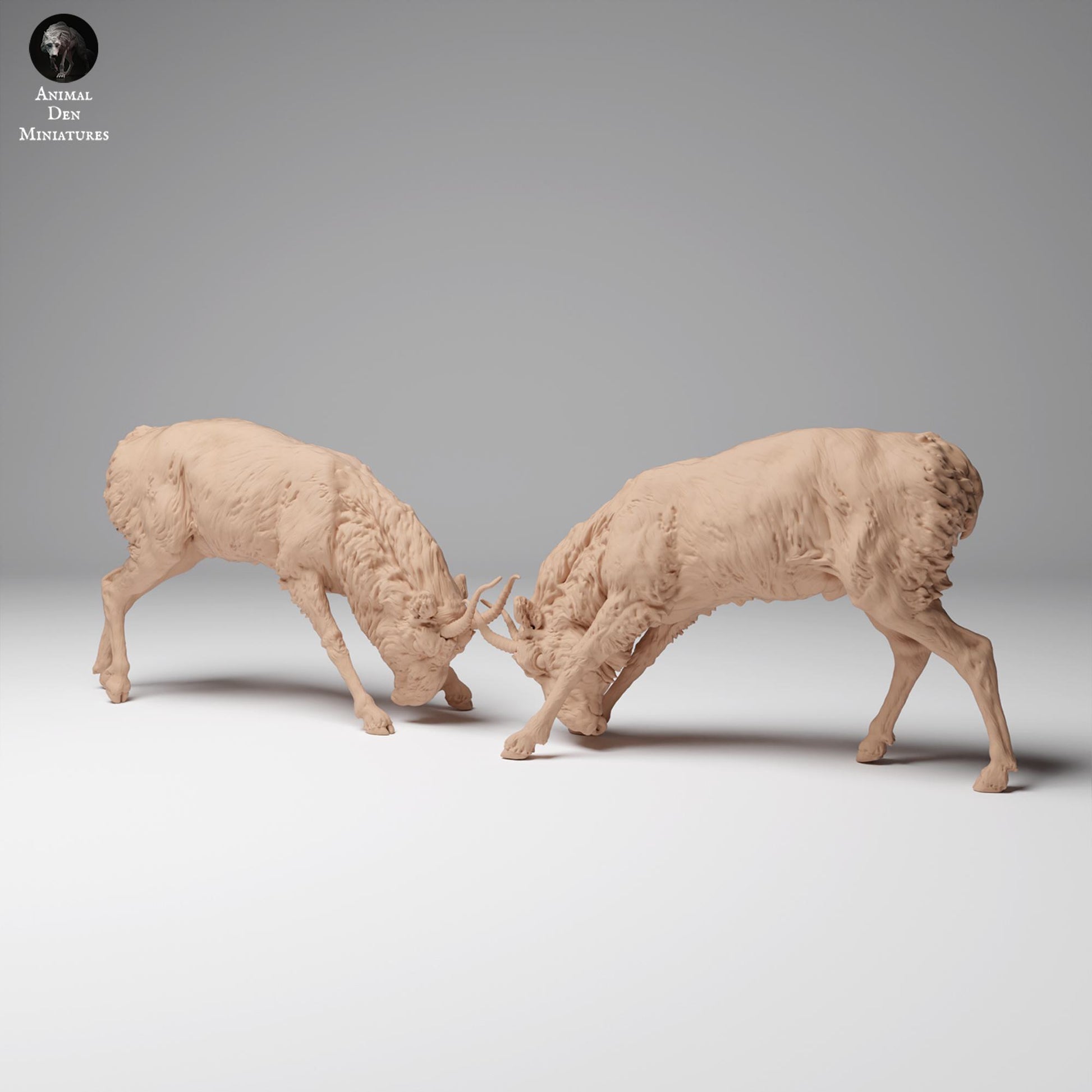 Foto del producto figura de animal diorama, modelismo: 0: Figura de fauna salvaje: machos de saiga mongólica en combate (Ref 24_12_08)