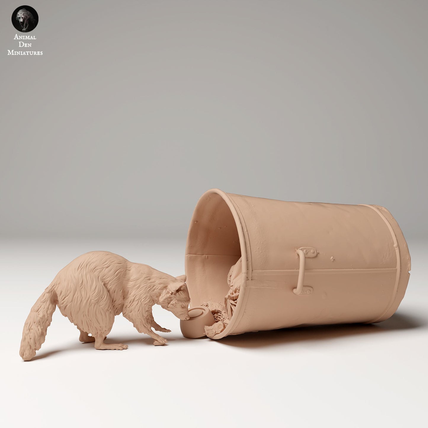 Produktfoto Tier Figur Diorama, Modellbau: 0: Wildtier Figur: Waschbär beim Müllwühlen (Ref 24_09_08)