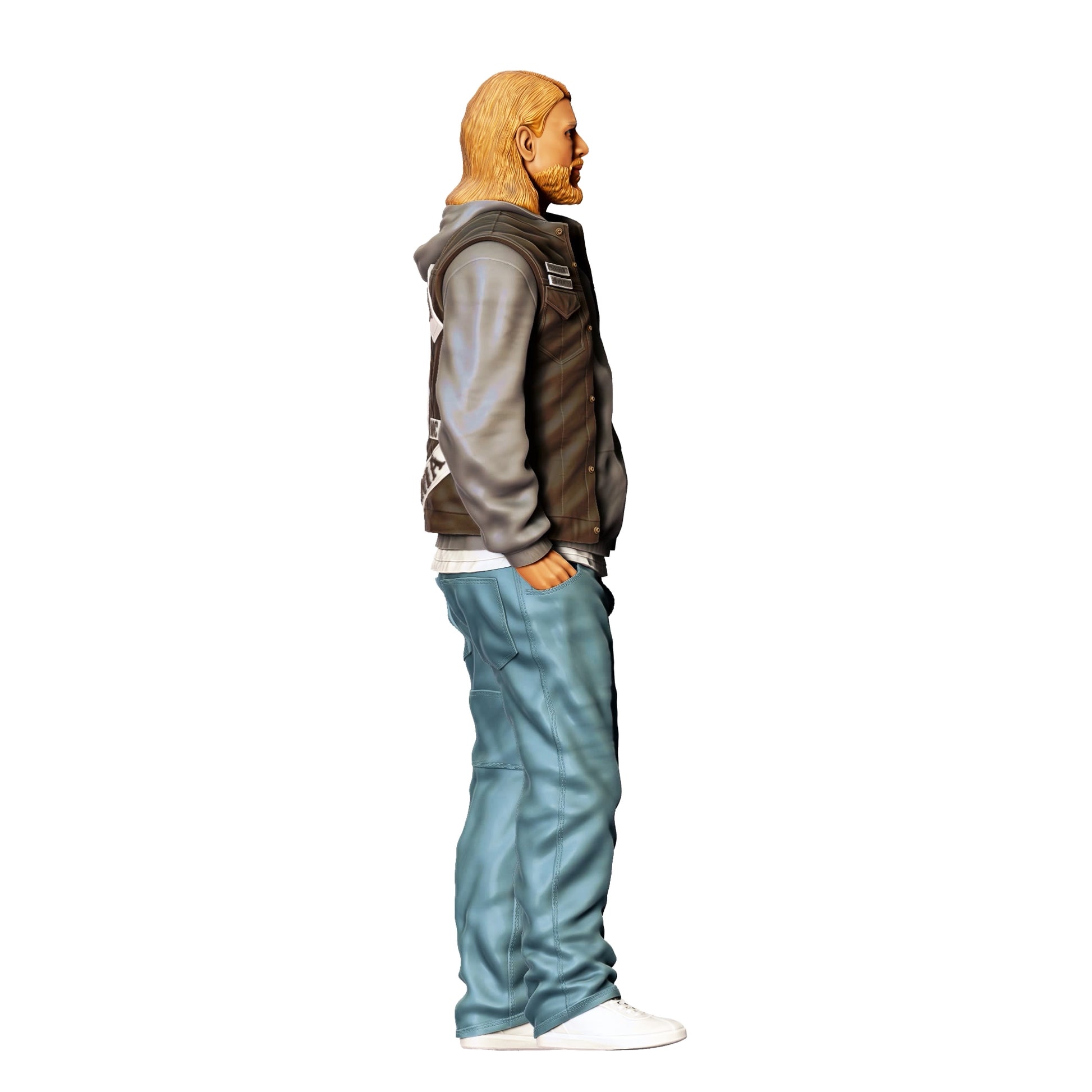 Foto de producto de modelismo de diorama 0: Miembro de una pandilla de motociclistas - Biker 1 (Ref. Nr. 344)