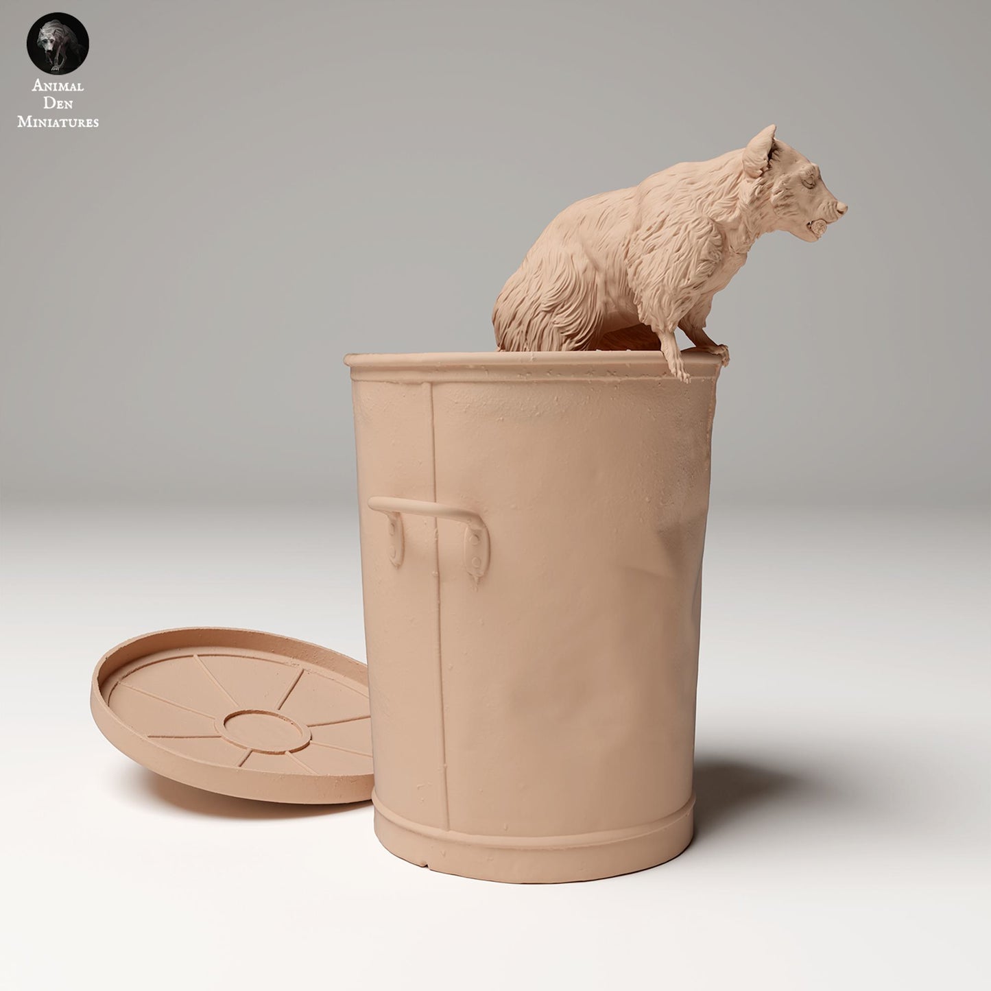 Produktfoto Tier Figur Diorama, Modellbau: 0: Wildtier Figur: Waschbär am Müll – Gewöhnlicher Waschbär (Ref 24_09_09)