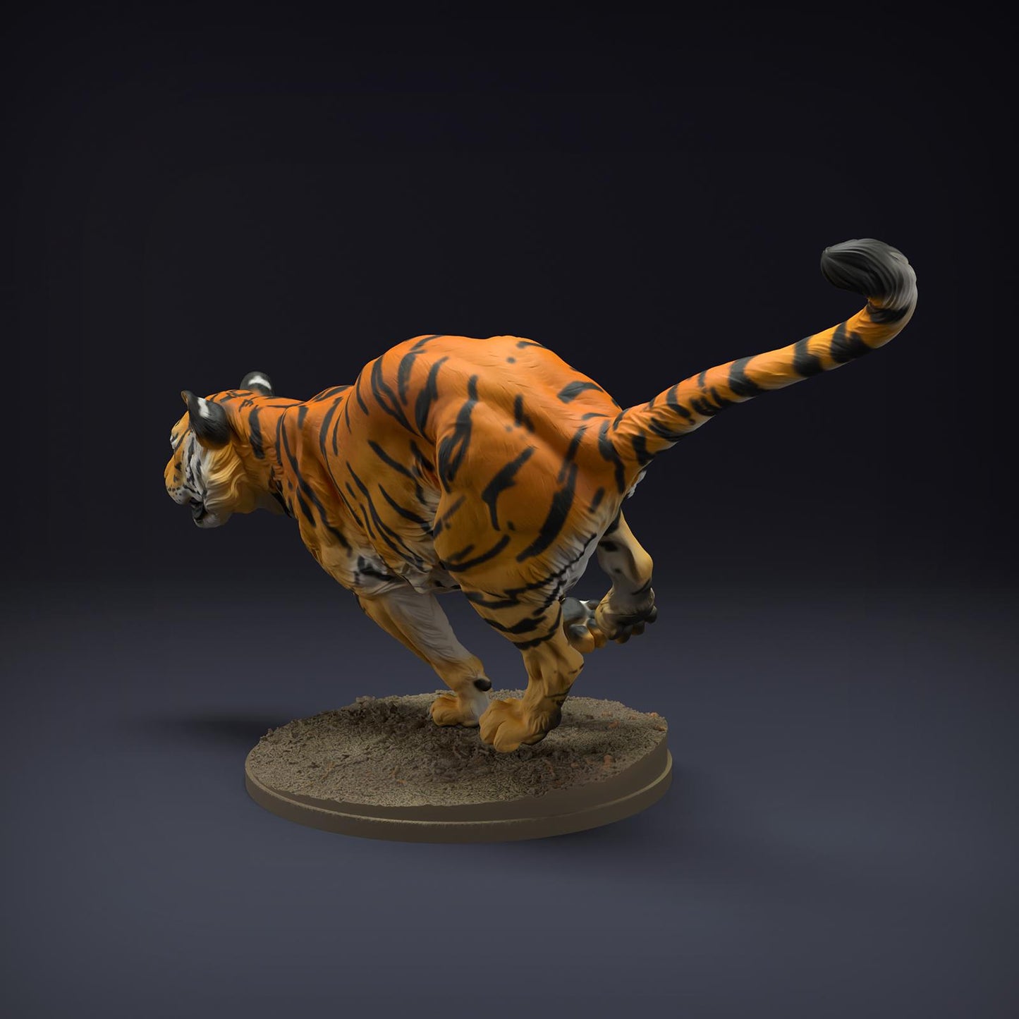 Foto del producto figura de animal diorama, modelismo: 0: figura de fauna salvaje: tigre de Bengala corriendo (Ref 01_01_82)