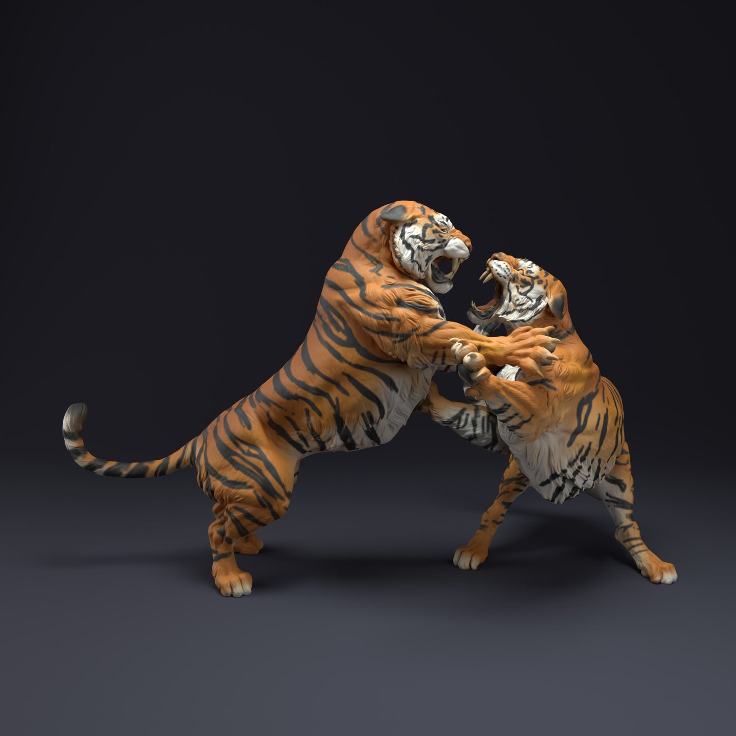 Produktfoto Tier Figur Diorama, Modellbau: 0: Wildtier Figur: kämpfende Bengalische Tiger – Diorama Zubehör (Ref 01_01_37)