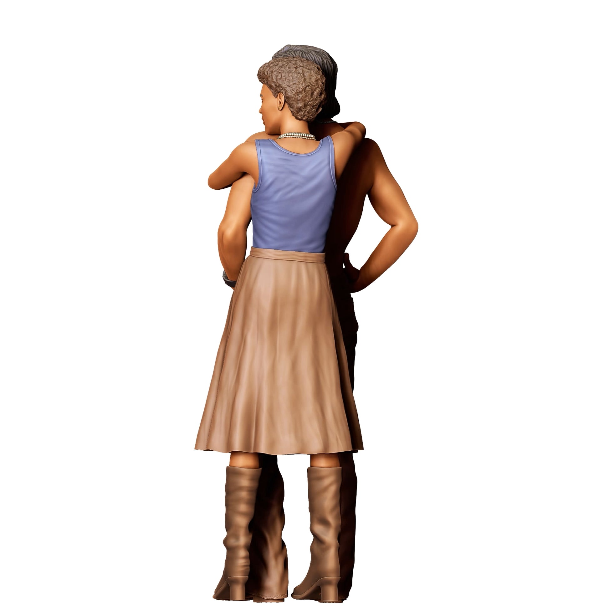 Foto del producto 0: Pareja enamorada: Hombre abrazado por mujer con torso desnudo