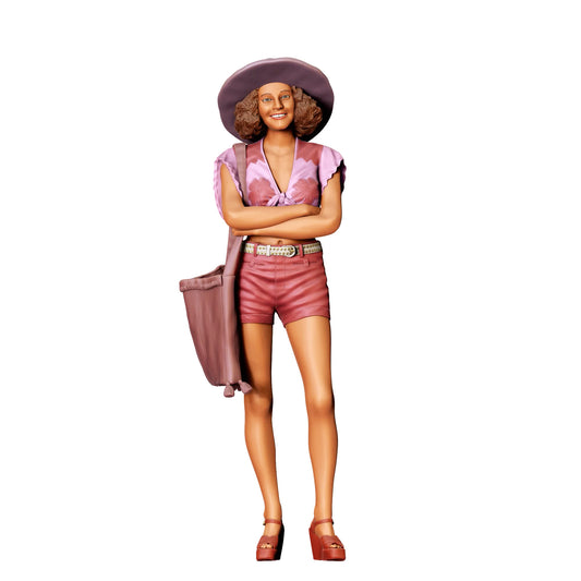 Foto del producto de modelismo diorama 0: Mujer con sombrero y bolso – Figura con ropa de verano (Ref. Nr. 426)