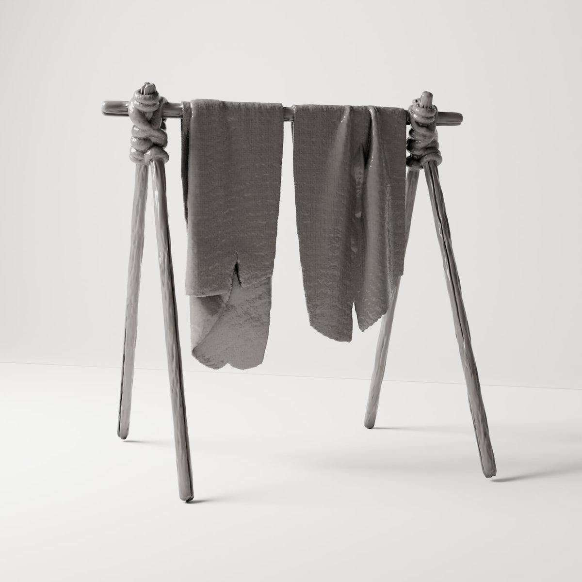 MyPortal 222 3: Artesanía para diorama: bastidor de secado de cuero con pieles (Ref. 222D)