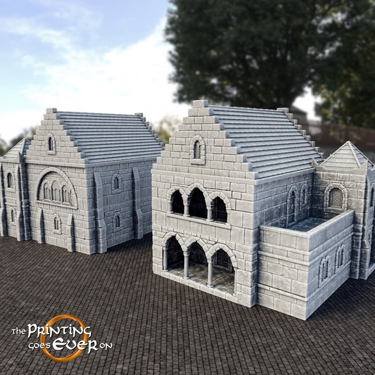 Foto del producto Tabletop 28mm The Printing Goes Ever On (TPGEO) 0: Casa residencial medieval B - Edificio de piedra del reino humano Gonthan - Terreno transitable