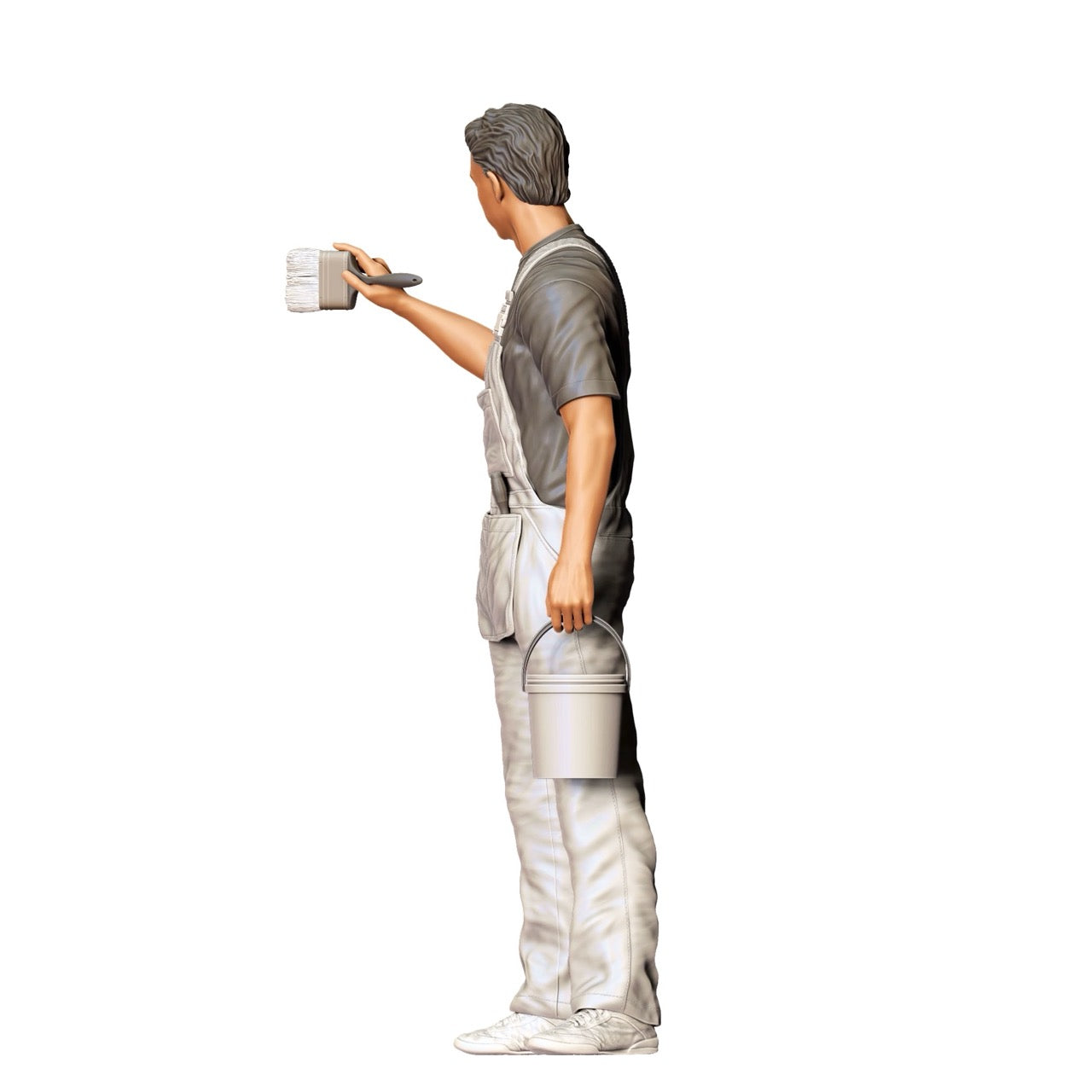 Imagen del producto 6 de 6: Miniatura: Pintor/ Pintora con pincel y cubo - Artesano (Núm. 278)