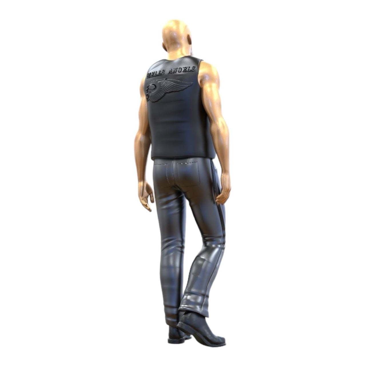 Miniatura de figura Biker/Miembro de banda con chaleco: Calvo (Nº 283)
