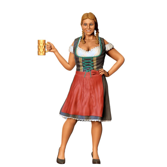 Miniatura Figura Oktoberfest: Invitados de la Feria: Mujer con traje tradicional de Dirndl y jarra de cerveza (Nº 290)