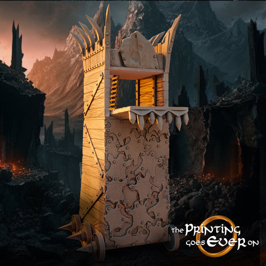 Foto del producto Tabletop 28mm The Printing Goes Ever On (TPGEO) 0: Torre de asedio - Asedio de una fortaleza medieval - Armas de asedio del mal