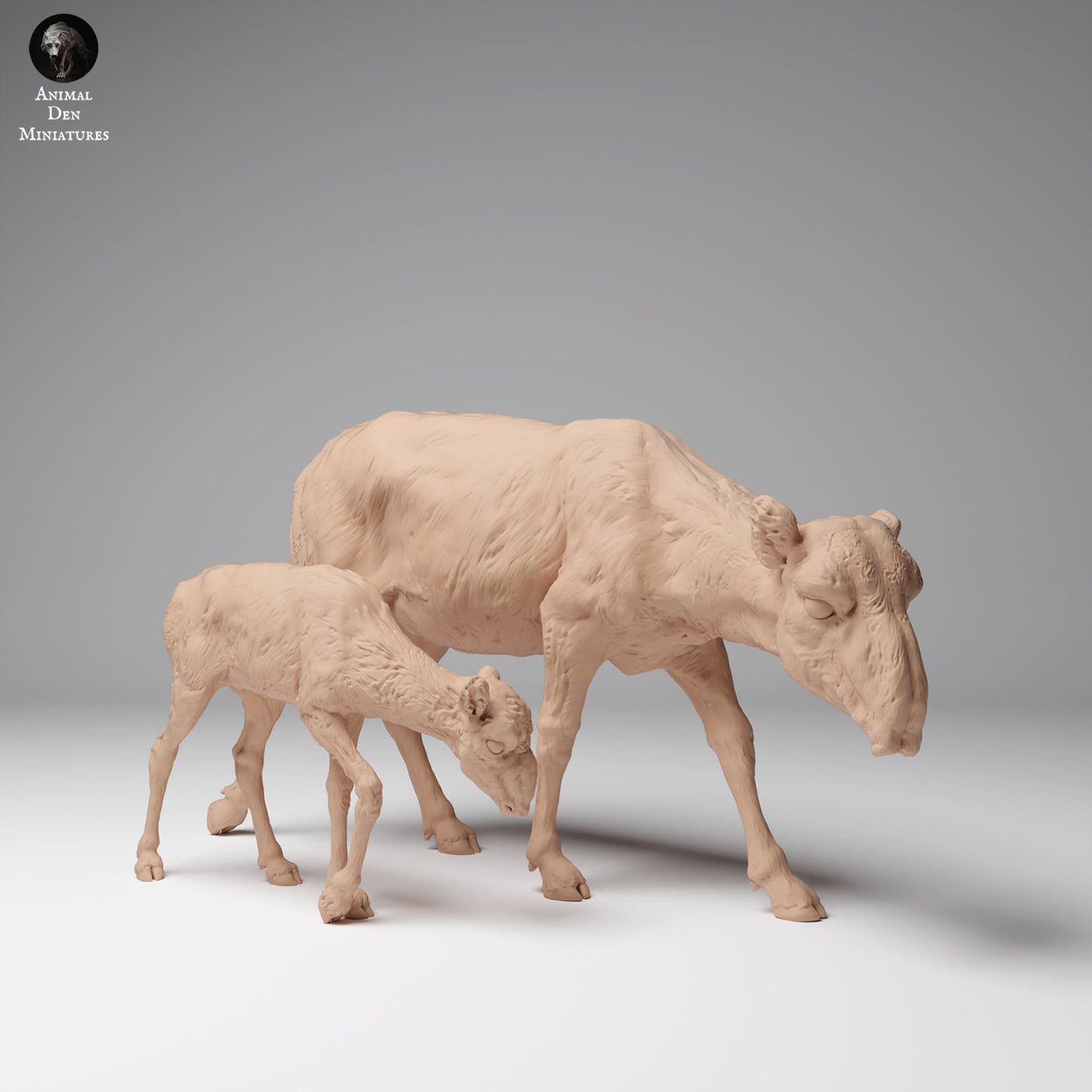 Produktfoto Tier Figur Diorama, Modellbau: 0: Wildtier Figur: Mongolische Saiga – Weibchen und Kalb (Ref 24_12_09)