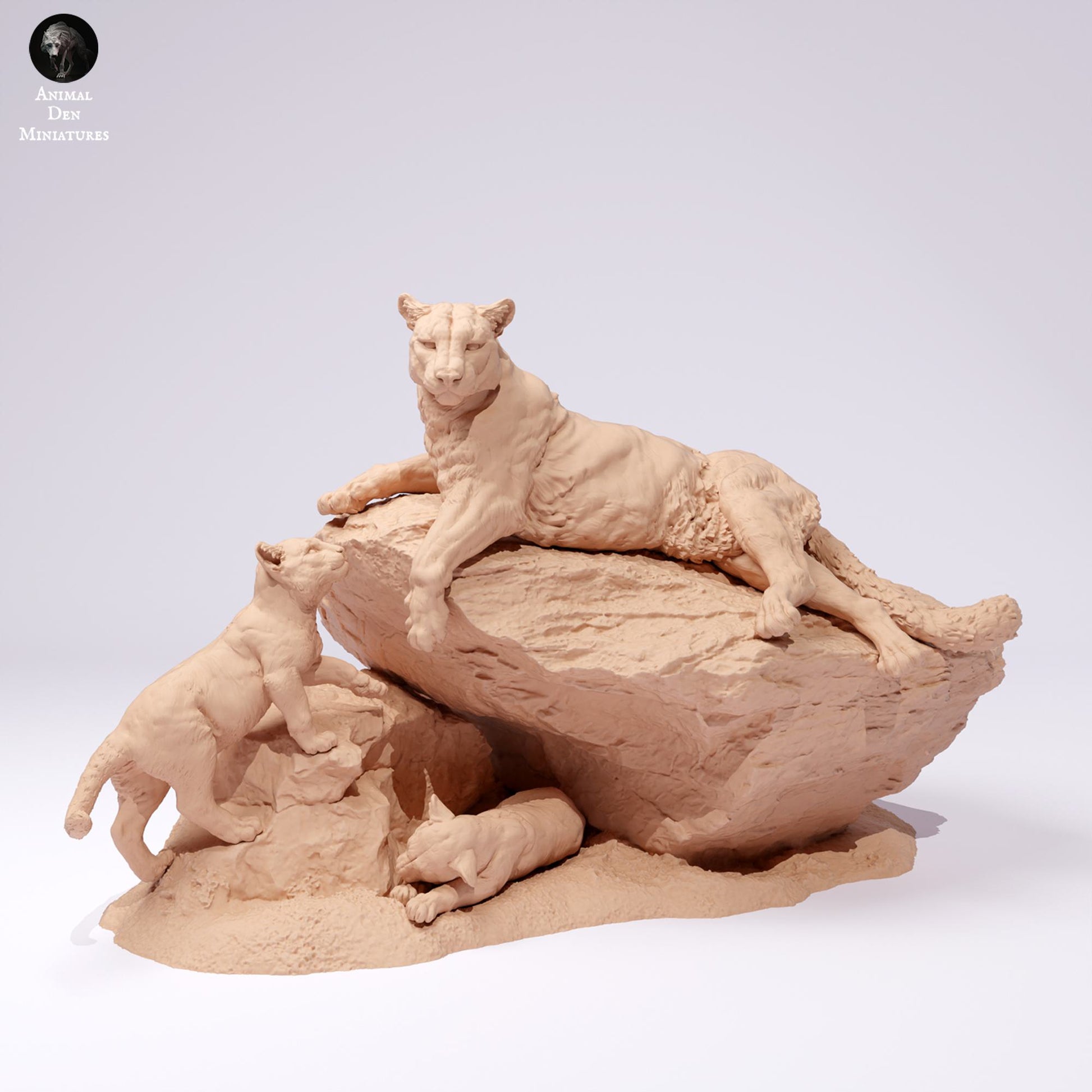 Foto del producto figura de animal diorama, modelismo: 0: figura de fauna salvaje: puma en una roca (Ref 25_01_05)